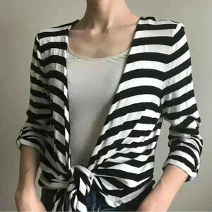 Belly Barclay Women’s Striped Black White Beach Cover Up Euro Summer Large